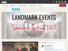 Tablet Screenshot of landmarkevents.net